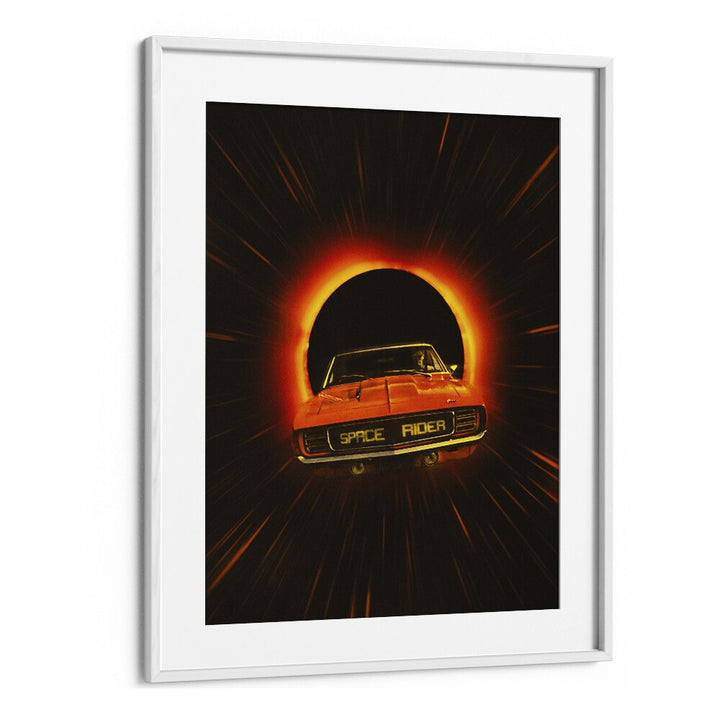 Discover the cosmic allure of SPACE RIDER, SURREAL ART PRINTS by Taudalpoi, framed beautifully for your decor.