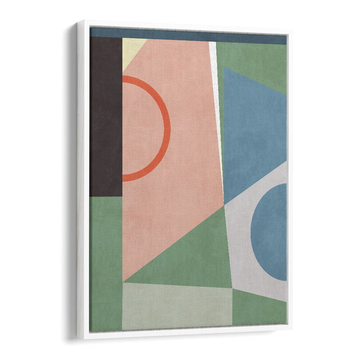 Transform your space with SPACES 2020 II, ABSTRACT PAINTINGS by Ana Rut Bre, featuring vibrant geometric designs.