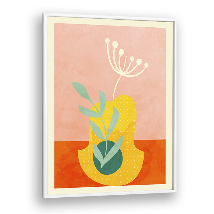 Vibrant SPACES FLEUR II, ABSTRACT PAINTINGS by Ana Rut Bre, showcasing captivating forms in a stylish frame.