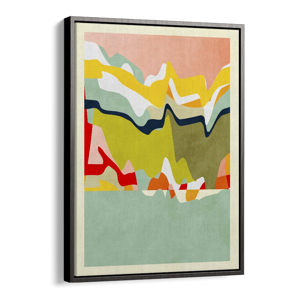 Colorful abstract painting titled "SPACES LANDSCAP" by Ana Rut Bre, perfect for modern wall art collections.