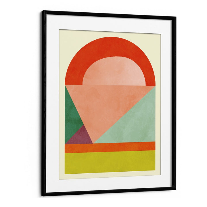 Modern abstract painting, SPACES I by Ana Rut Bre, framed art piece enhancing contemporary decor.