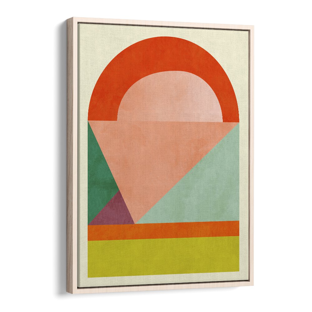 Transform your space with SPACES I, ABSTRACT PAINTINGS by Ana Rut Bre, showcasing vibrant colors and geometric forms.