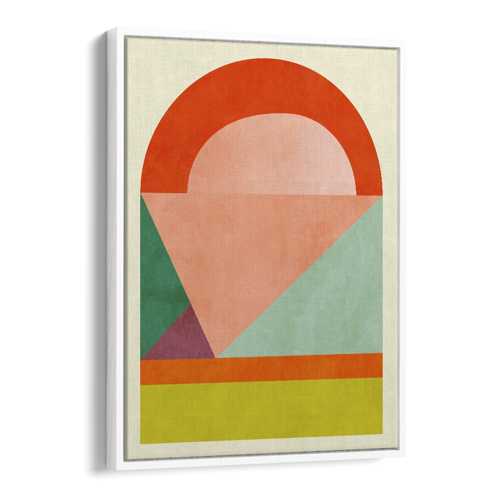 Vibrant SPACES I, ABSTRACT PAINTINGS by Ana Rut Bre enhances modern decor with unique geometric designs.