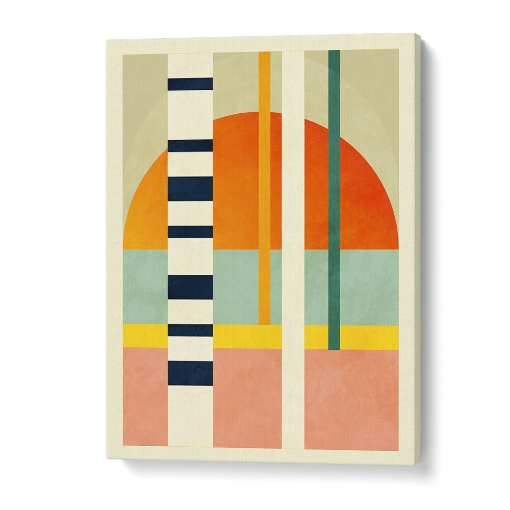 Colorful geometric composition of SPACES II, ABSTRACT PAINTINGS by Ana Rut Bre, perfect for transforming your space.