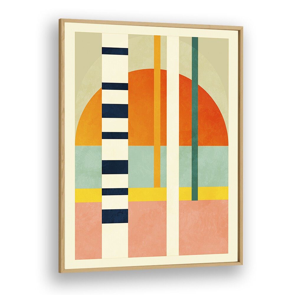Elevate your decor with SPACES II, ABSTRACT PAINTINGS by Ana Rut Bre, featuring vibrant geometric designs.