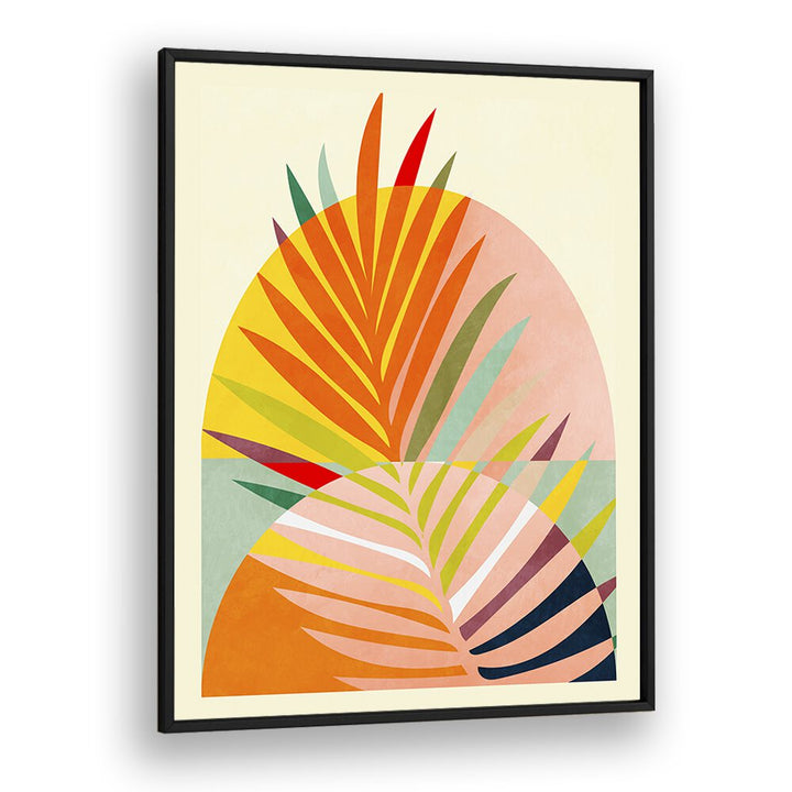 Colorful abstract painting "SPACES III" by Ana Rut Bre, showcasing vibrant shapes and creativity. Perfect for wall art.