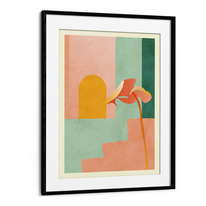 SPACES III TREPPE, ABSTRACT PAINTINGS by Ana Rut Bre showcases vibrant colors and geometric shapes for inspiring decor.