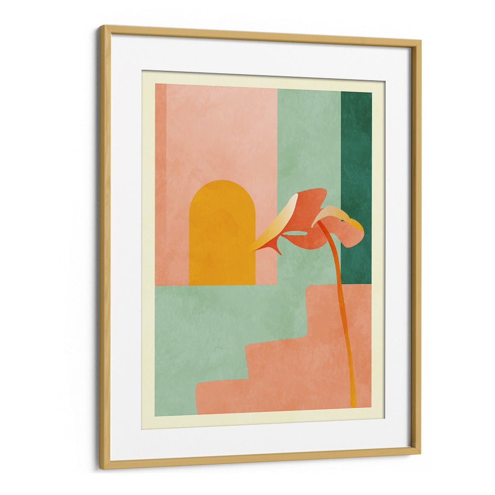 Vibrant SPACES III TREPPE, ABSTRACT PAINTINGS by Ana Rut Bre, framed art enhancing any space with creativity.