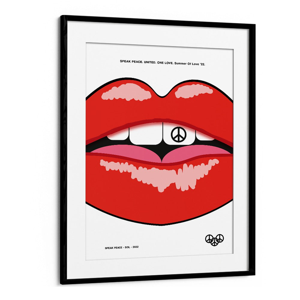 SPEAK PEACE, QUOTES poster featuring vibrant design, perfect for inspiring mindfulness in your space.