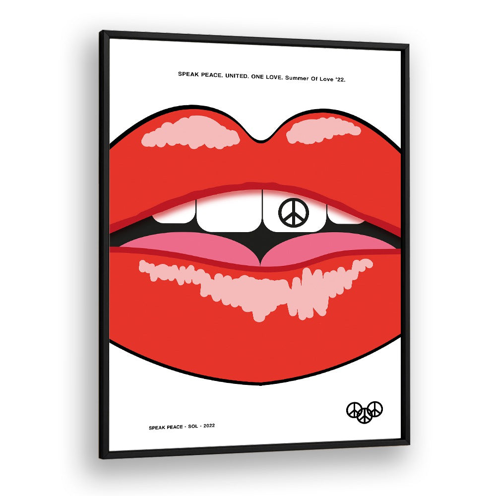 SPEAK PEACE, QUOTES poster featuring vibrant art, perfect for inspiring serenity in your space. Transform your decor today!