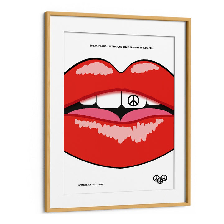 SPEAK PEACE, QUOTES typography poster in a stylish frame, perfect for inspiring serenity in any space.