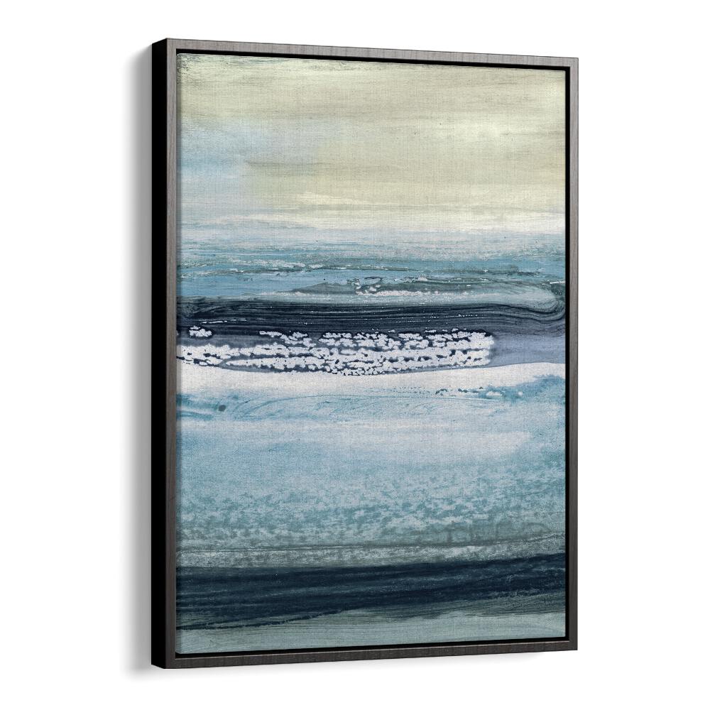 SPLASHED, ABSTRACT PAINTINGS by Dan Hobday features soothing blues and textures, perfect for enhancing any space.
