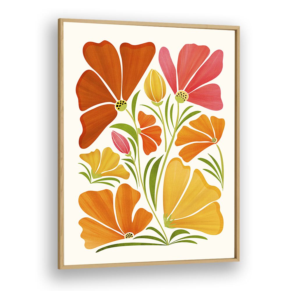 Bright and colorful SPRING WILDFLOWERS, FLORAL FLOWER PAINTINGS by Kristian Gallagher enhance any space beautifully.