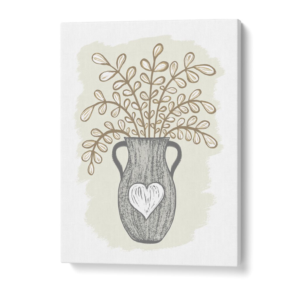 Vibrant SPRINGTIME, FLORAL FLOWER PAINTINGS featuring a vase with delicate foliage, perfect for any space.