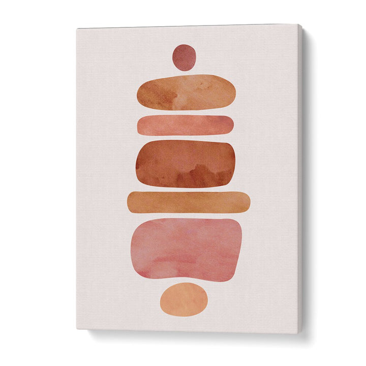 Beautiful stacked stones design in warm tones, perfect for boho art prints by Kristian Gallagher. Enhance your decor!
