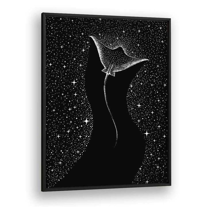 Stunning STAR COLLECTOR, SURREAL ART PRINTS by Aliriza Çakir, featuring a mesmerizing black and starry design.