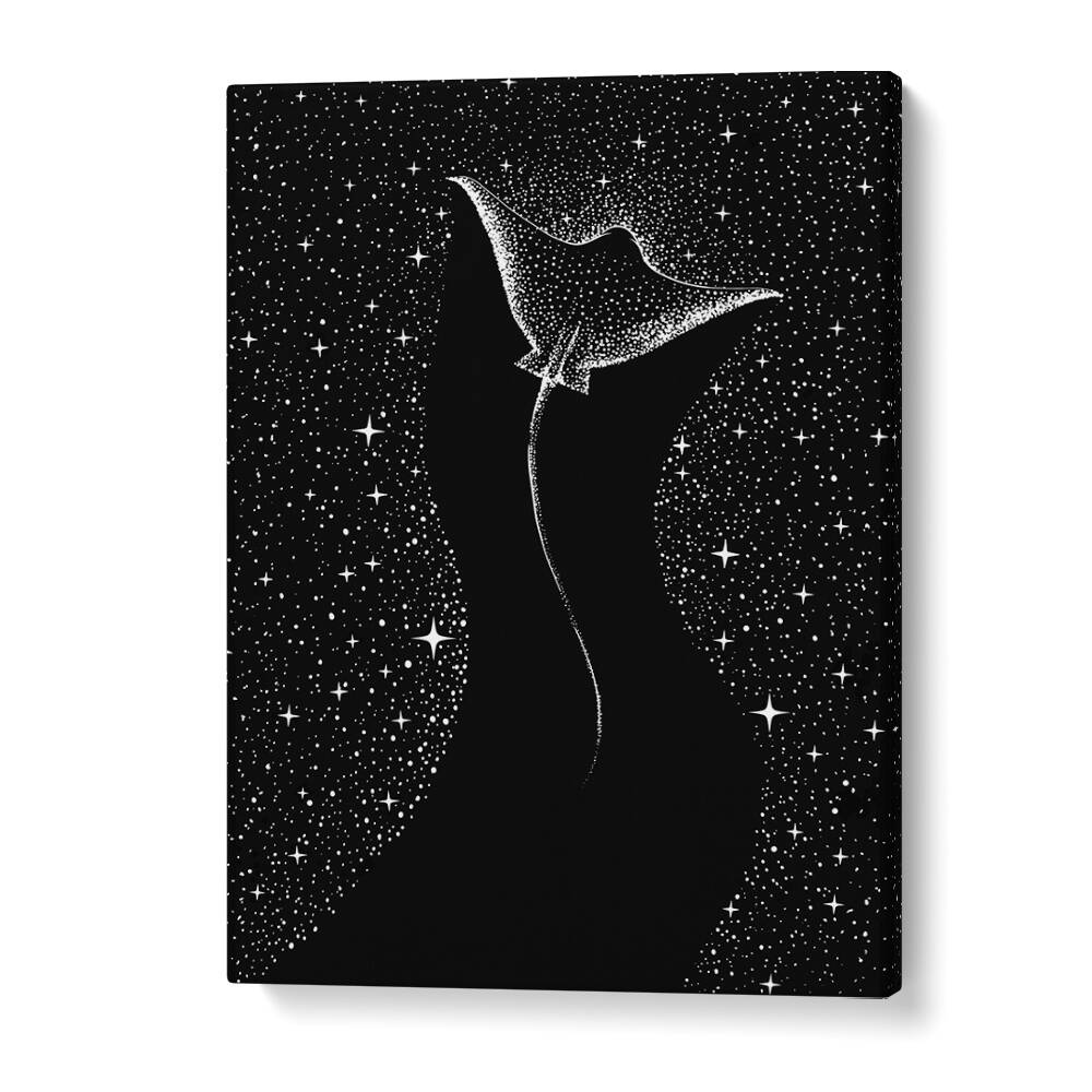 Stunning STAR COLLECTOR, SURREAL ART PRINTS by Aliriza Çakir, showcasing a captivating black version design.