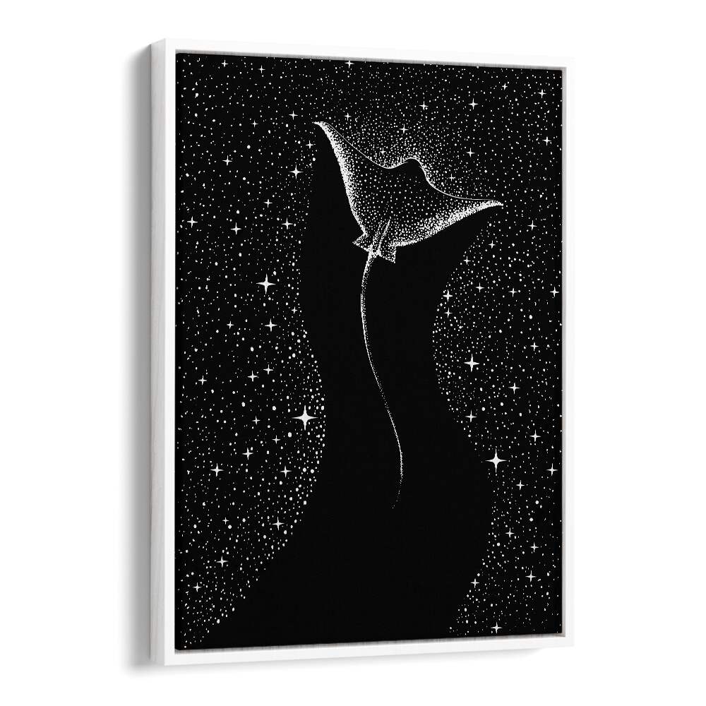 Stunning STAR COLLECTOR, SURREAL ART PRINTS by Aliriza Çakir, featuring a black version with cosmic elements.