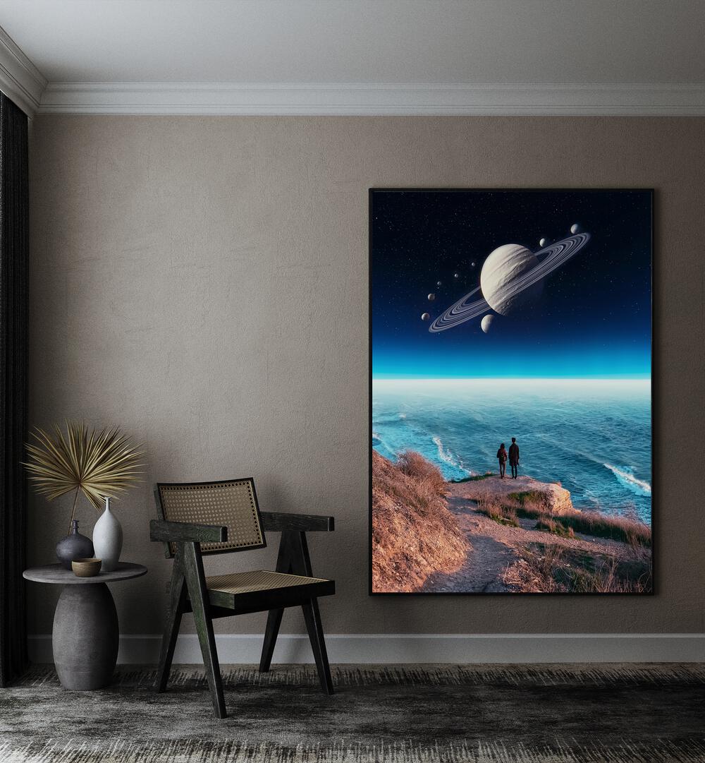 Explore the vastness of imagination with "Staring Into Abyss, Surreal Art Prints" by Ritvik Takkar, perfect for your space.