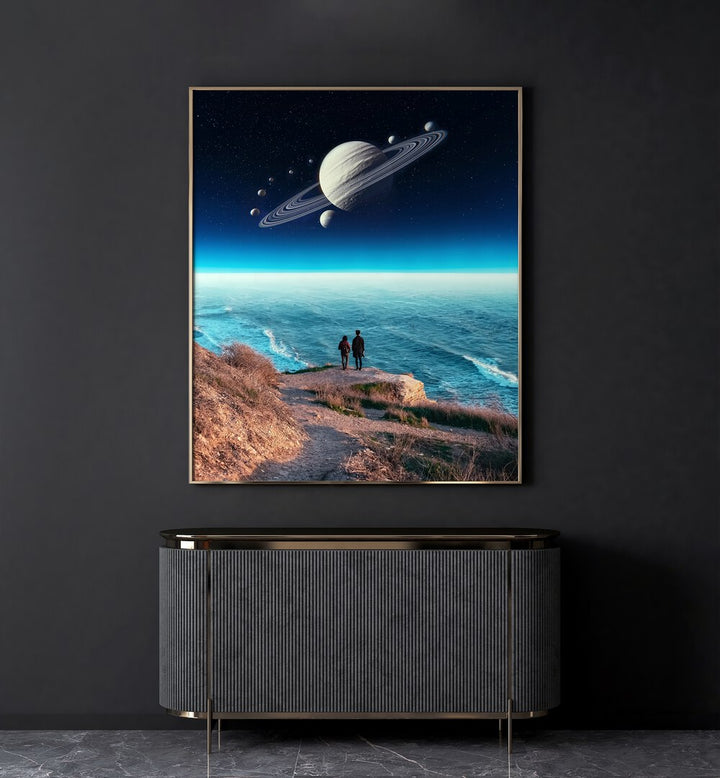 Explore "Staring Into Abyss," surreal art prints by Ritvik Takkar, blending imagination and cosmic wonder.