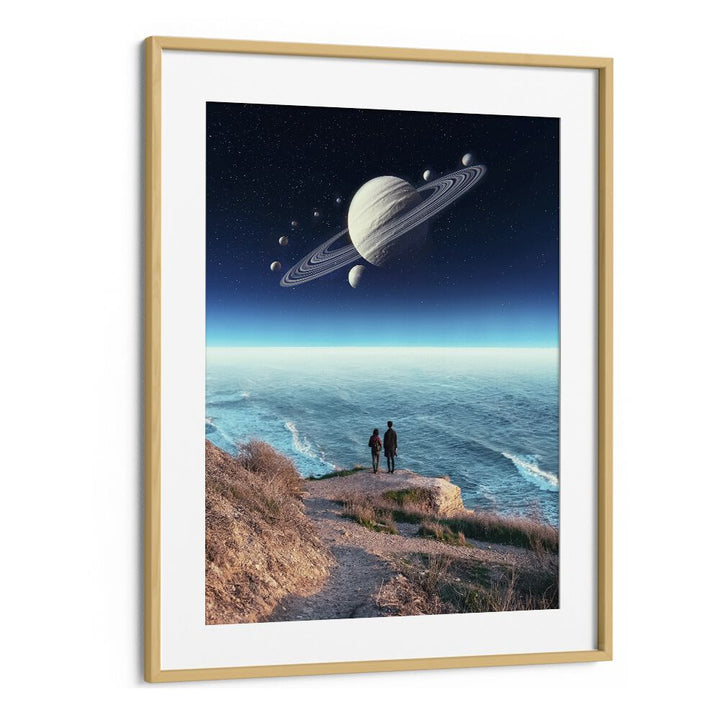 Explore the cosmos with "STARING INTO ABYSS, SURREAL ART PRINTS" by Ritvik Takkar, framed for your space.