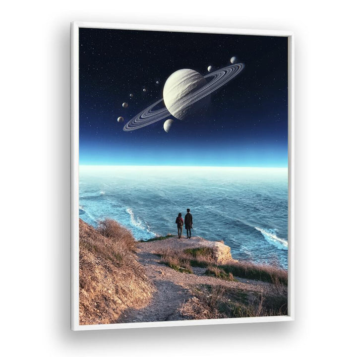 Stunning "Staring Into Abyss" surreal art prints by Ritvik Takkar, blending cosmic beauty with oceanic depths.