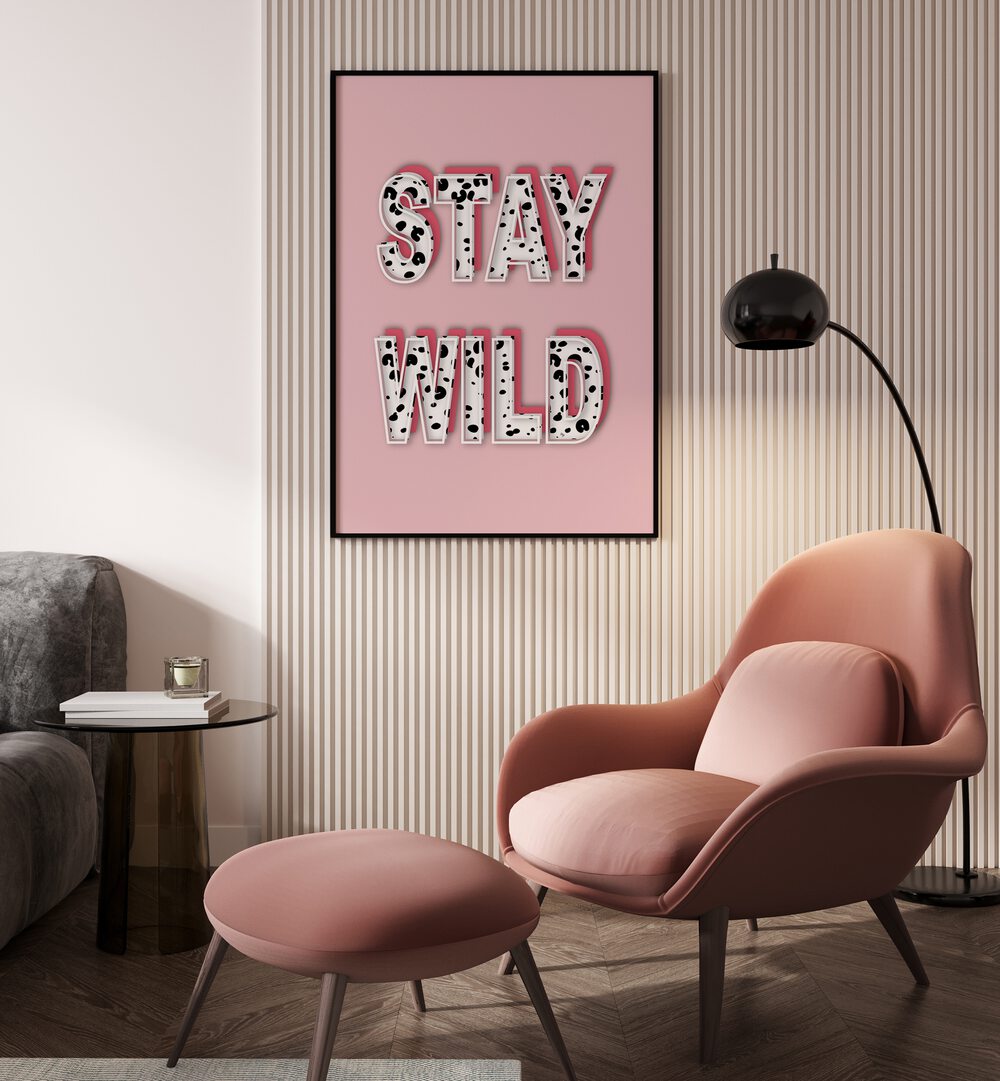 Brightly colored STAY WILD, FASHION POSTERS by Martina, perfect for transforming your space with trendy artistry.