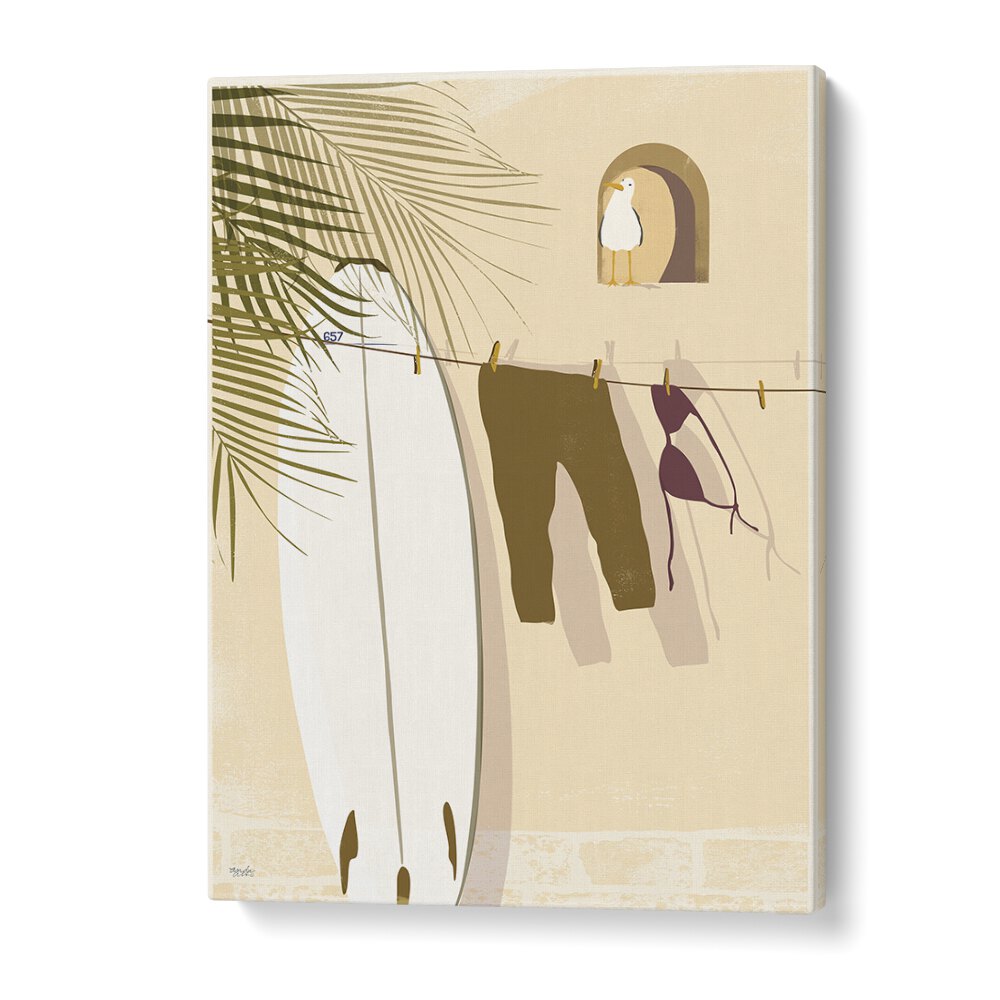 Serene STILL LIFE, BEACH PAINTINGS by Andi Bell, featuring surfboards and coastal decor for your tranquil space.