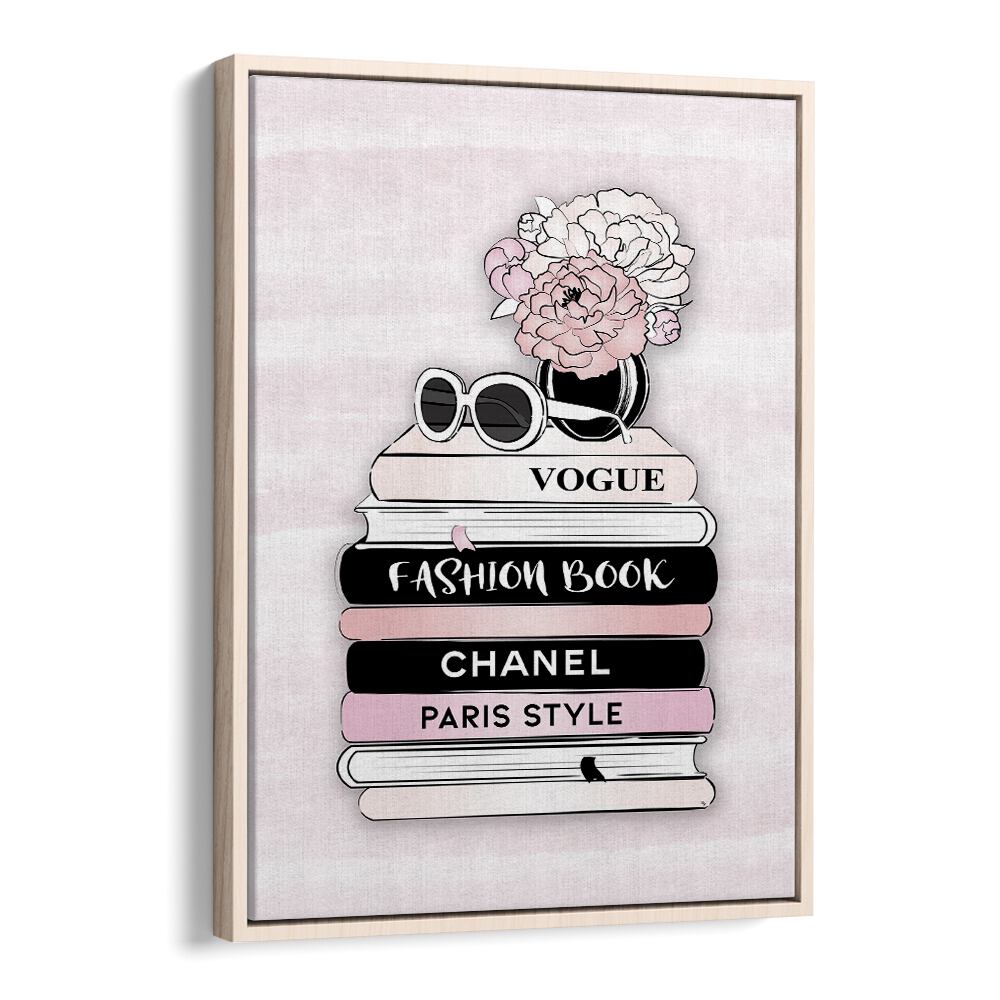 Stylish oak-framed artwork featuring STYLE BOOKS, FASHION POSTERS by Martina, celebrating elegance in fashion art.