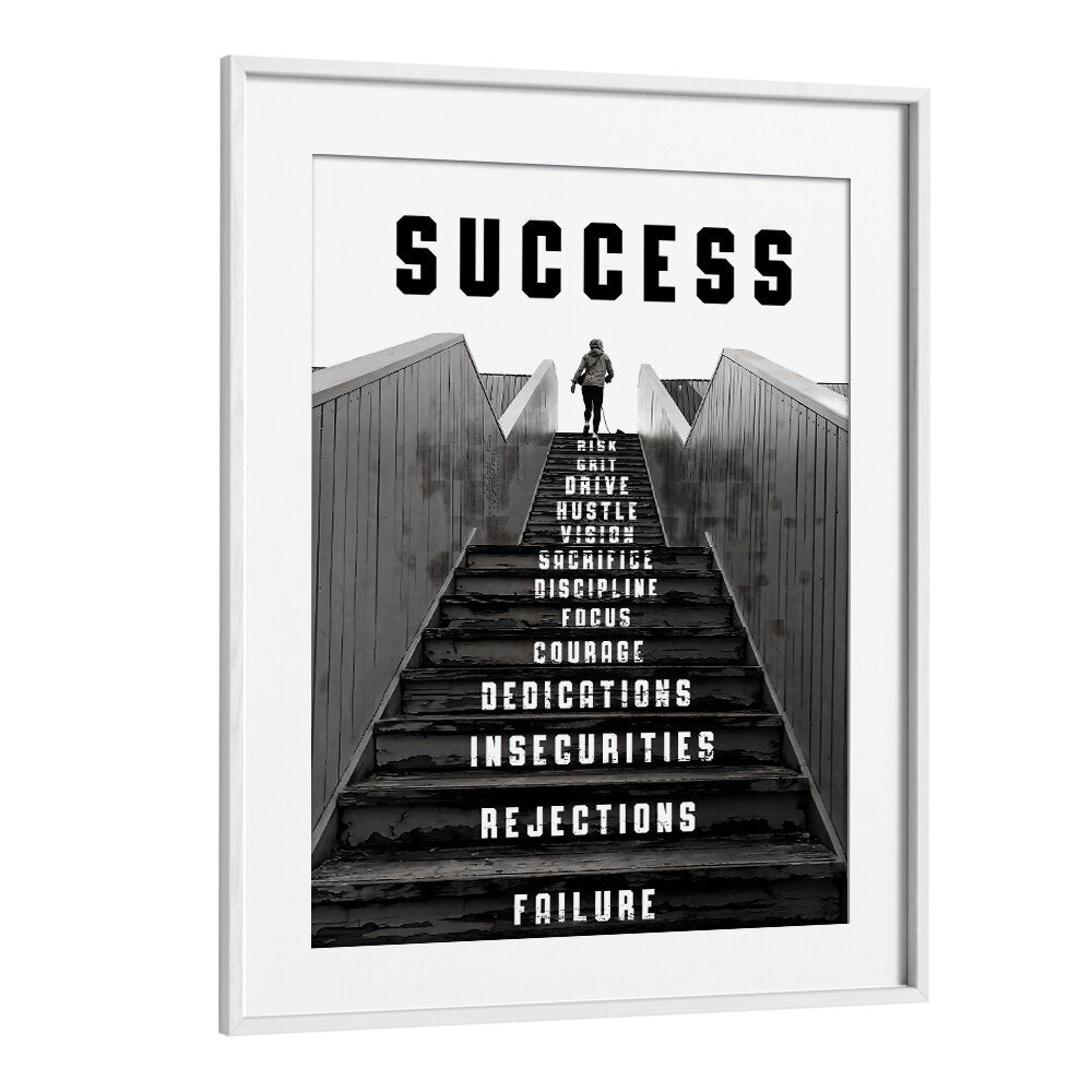 Stylish SUCCESS II, QUOTES typography poster in a white frame, perfect for inspiring and transforming your space.