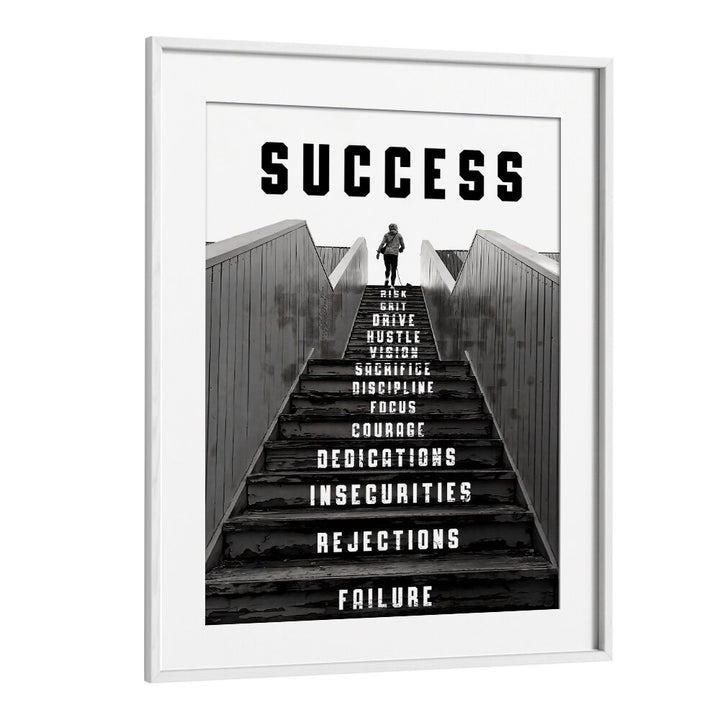 Stylish SUCCESS II, QUOTES typography poster in a white frame, perfect for inspiring and transforming your space.