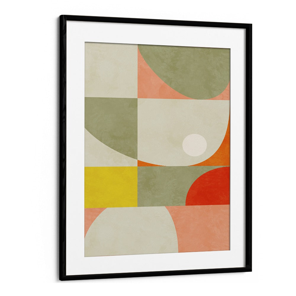 "SUMMER CIRCLE, ABSTRACT PAINTINGS by Ana Rut Bre features vibrant colors and geometric shapes, perfect for modern decor."