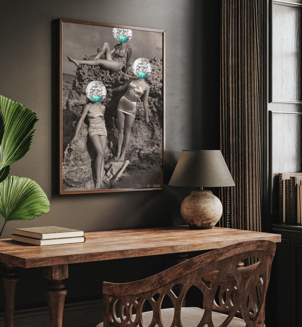 Elevate your decor with SUMMER DISCO VIBE, ALTERED ART PRINTS by The Art Concept, blending vibrant energy and modern style.