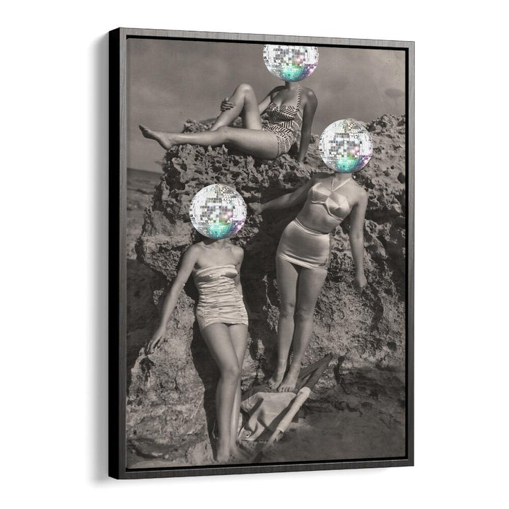 Elevate your space with the SUMMER DISCO VIBE, ALTERED ART PRINTS by The Art Concept, featuring vibrant retro aesthetics.