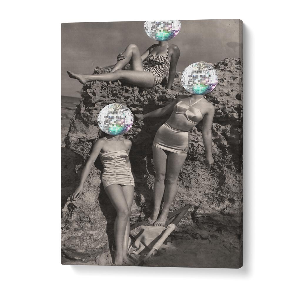 Elevate your space with the SUMMER DISCO VIBE, ALTERED ART PRINTS by The Art Concept, featuring vibrant retro aesthetics.