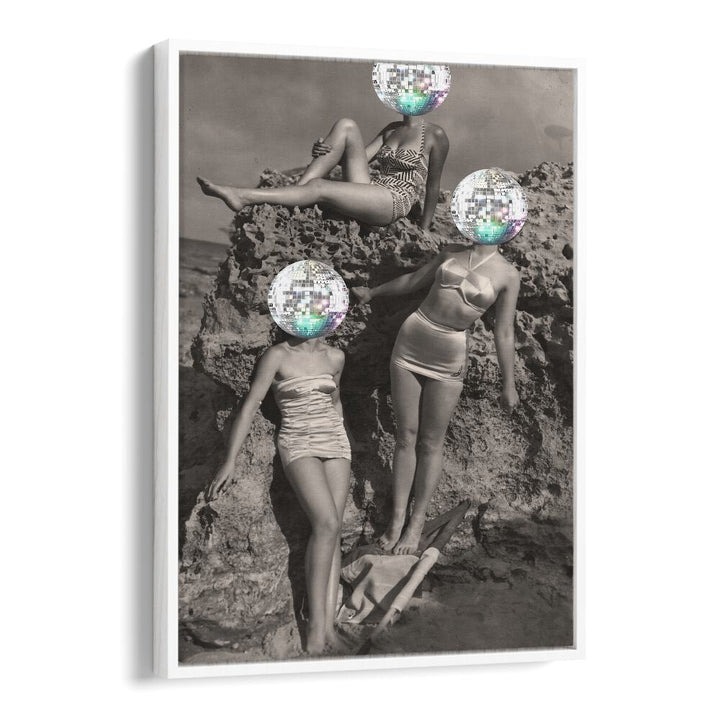 Elevate your space with the SUMMER DISCO VIBE, ALTERED ART PRINTS by The Art Concept, featuring vibrant retro aesthetics.