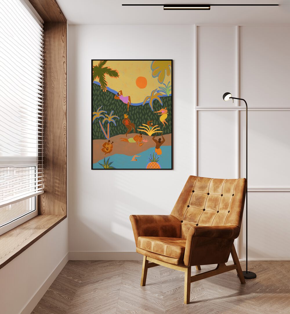Vibrant "Summer Paradise, Portraits" wall art by Arty Guava, perfect for transforming your living space.