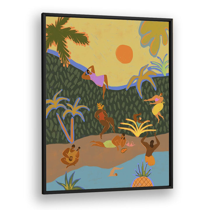 Vibrant "Summer Paradise, Portraits" wall art by Arty Guava enhances any space with modern elegance.