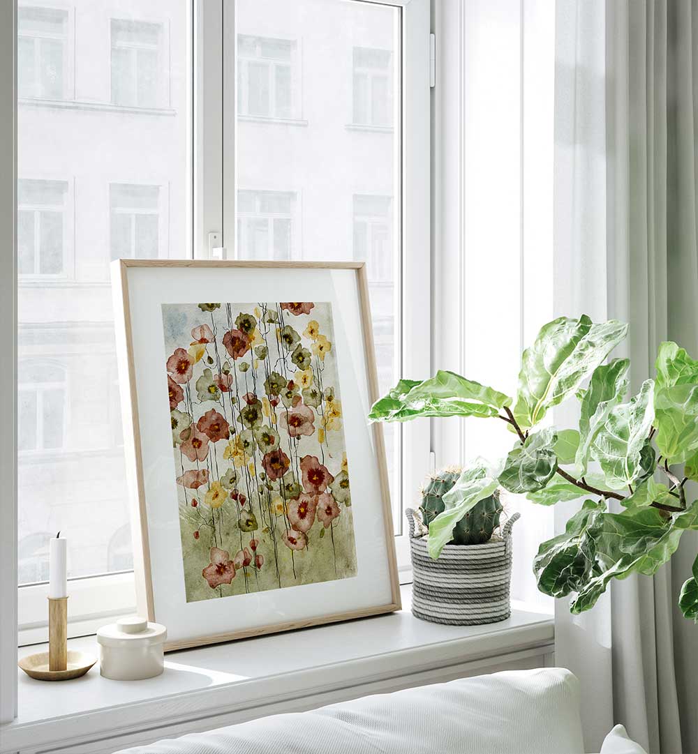 SUMMER BURST , FLORAL FLOWER PAINTINGS