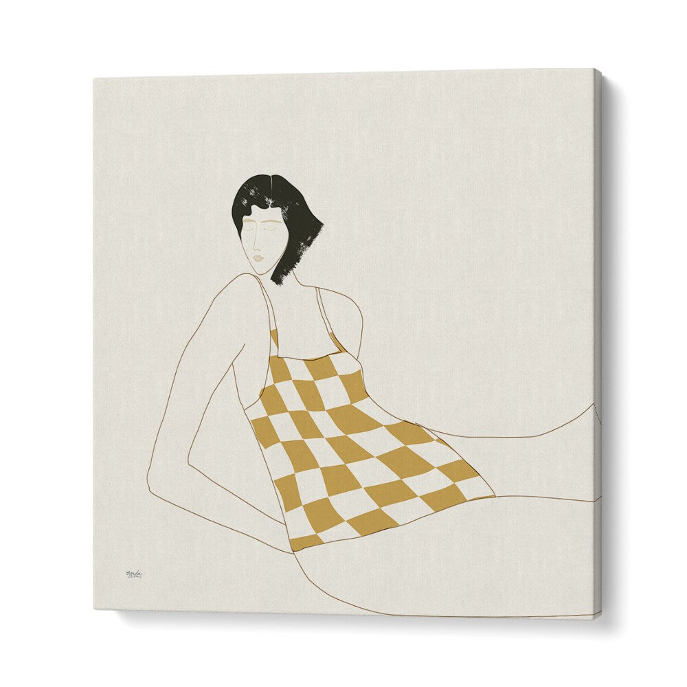 Stylish "Sun in Squares, Portraits" print by Andi Bell, capturing summer vibes and beach aesthetics for your space.