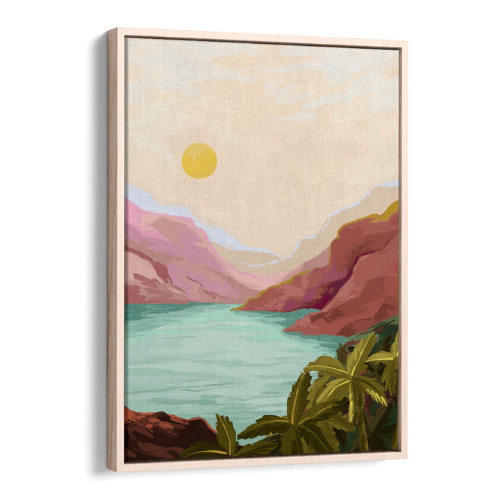 Captivating SUNNY PARADISE landscape paintings by Goed Blauw, showcasing serene views of nature's beauty.