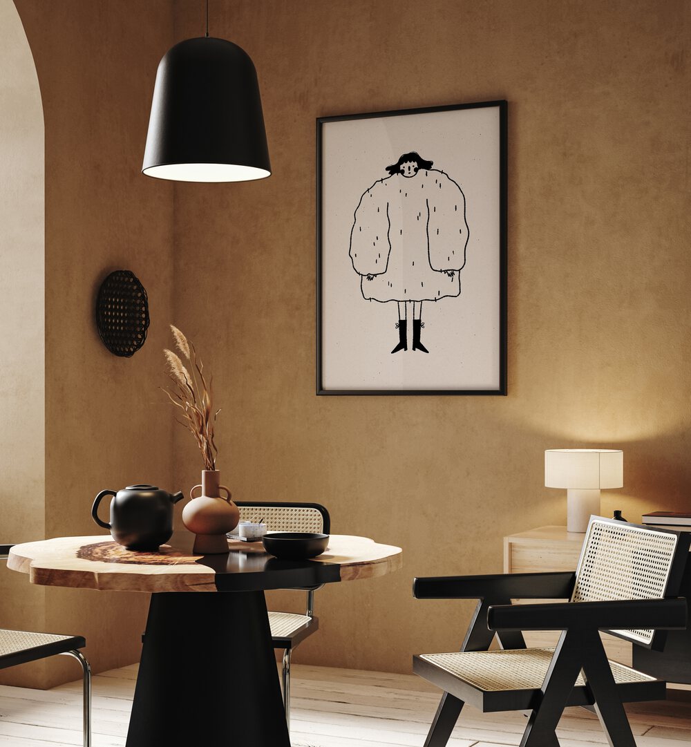 Cozy "Sweater Weather" wall art prints by Julia Leister enhance your space with warmth and winter nostalgia.