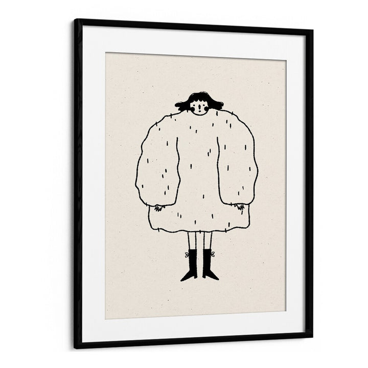 Cozy "Sweater Weather" wall art print by Julia Leister, framed for a warm, nostalgic winter vibe. Perfect decor!