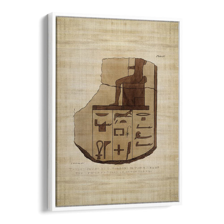 Exquisite Tablet of Brecchia Stone with hieroglyphics, showcasing Egyptian art paintings for your decor.