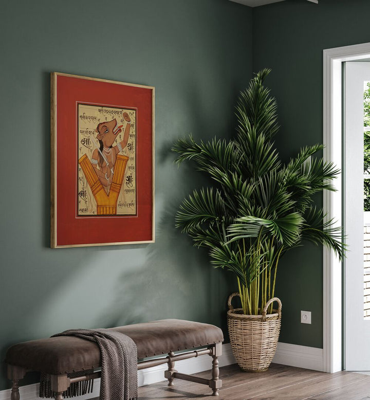 Vibrant TANTRA Indian Art Paintings featuring a sword-wielding figure, perfect for elevating your decor.