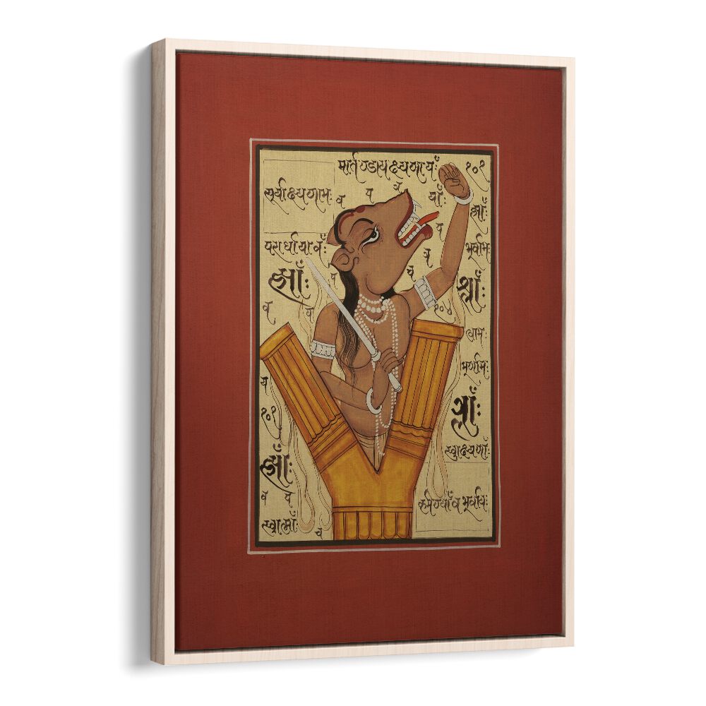 Sword-wielding figure in TANTRA, INDIAN ART PAINTINGS transforms your space with vibrant culture and artistry.