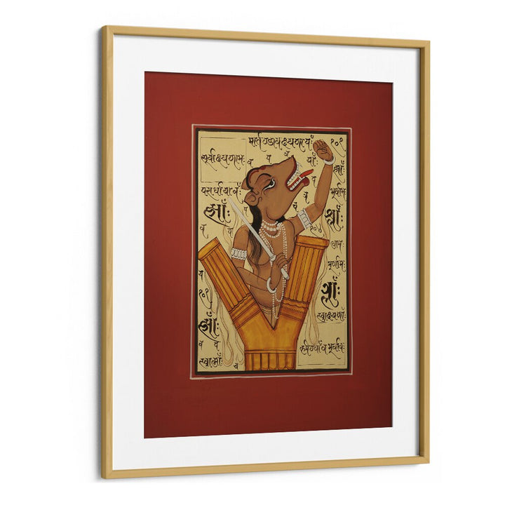 TANTRA Indian Art Paintings showcase a vibrant sword-wielding figure, adding cultural allure to your space.