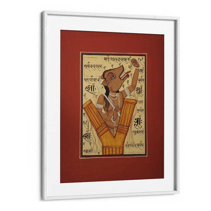 Vibrant TANTRA Indian Art Paintings featuring a sword-wielding figure, perfect for enhancing your space.