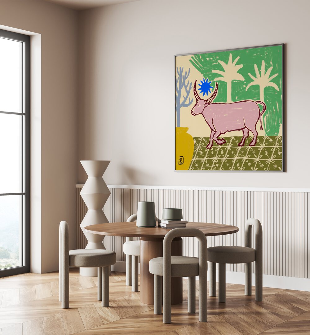Stylish TAURUS III, ZODIAC poster enhances decor, blending art and astrology for inspiration in any space.
