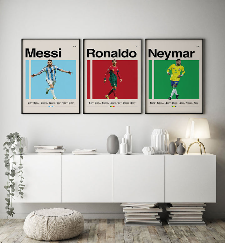 THE GOAT TRIO , SET OF 3 PAINTINGS